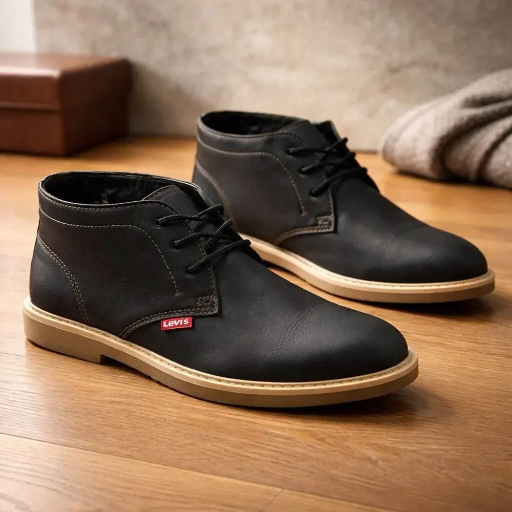 Levi’s Sonoma Wax Chukka Comfort Boot Black Mens Size 9